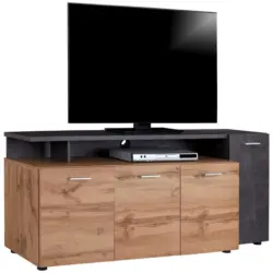 Phonotisch Karl 157 cm Betonoptik Dunkel/Eiche Dekor