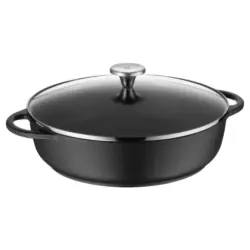 Bräter mit Deckel Gusseisen, D: ca. 28 cm