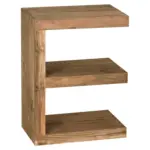 Möbelix Beistelltisch Holz E-förmig Mumbai, Akazie