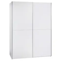 Schwebetürenschrank 170cm Starter, Schachbrettweiß