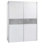 Möbelix Schwebetürenschrank 170cm Starter, Weiß/beton