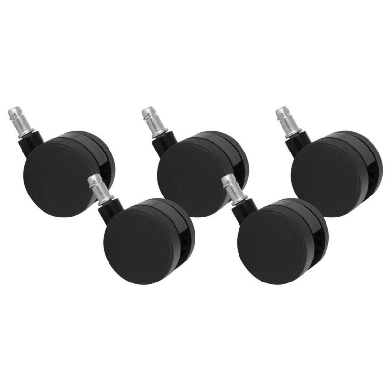 Bürostuhlrollen Ø 6 cm Schwarz 5er-Set