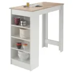Möbelix Bartisch Mojito 115x50x103 Cm Eiche Dekor/weiß Mit Regal