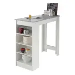 Möbelix Bartisch Mojito 115x50x103 Cm Grau/weiß Mit Regal