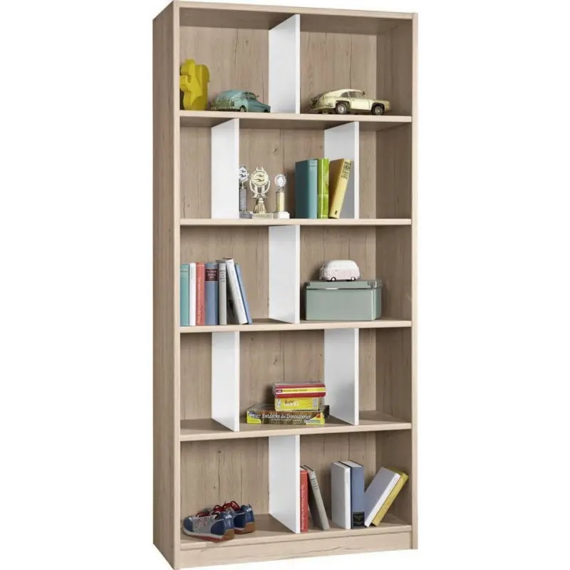 Regal Cariba 90 cm Eiche Dekor/Weiß