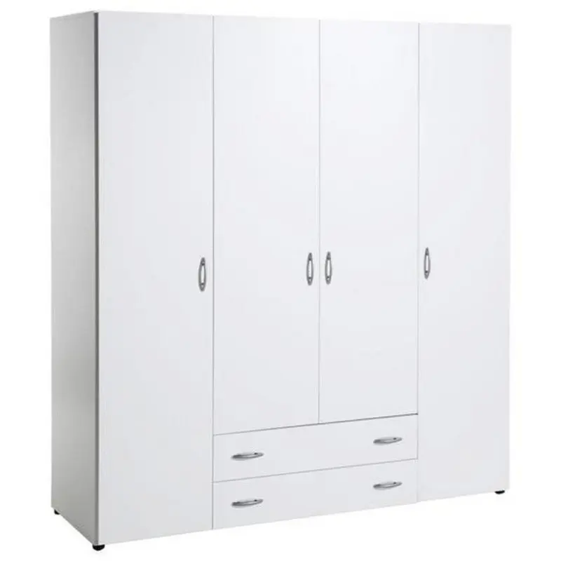 Drehtürenschrank mit Laden 161cm Base 4, Weiß