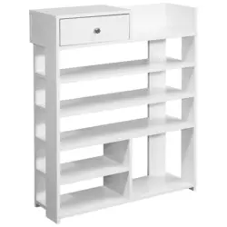 Standregal Mit 1 Lade 75 Cm Wei&szlig;