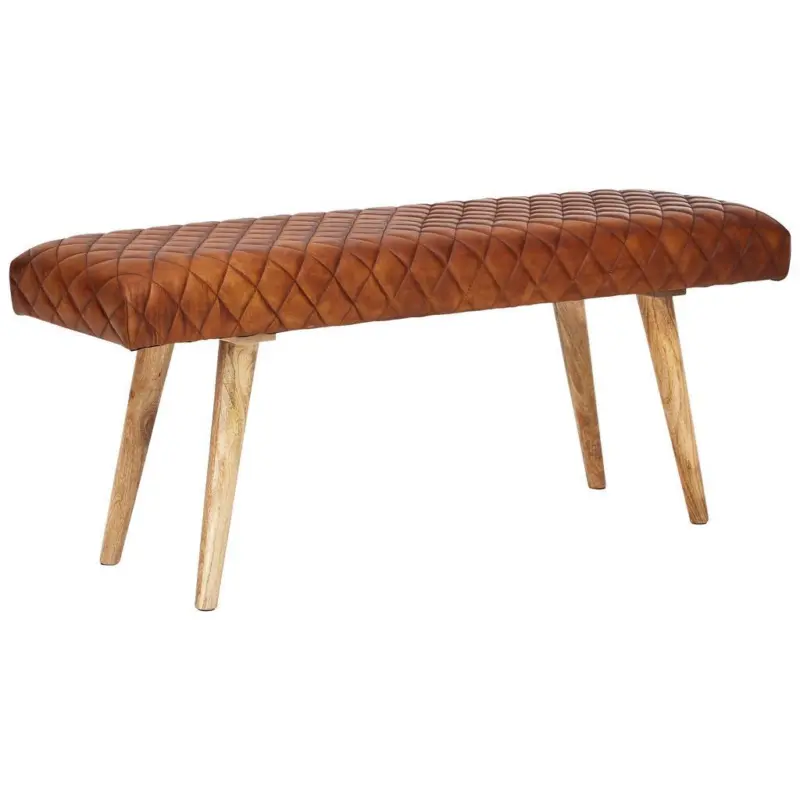 Garderobenbank B: 115 Cm Gepolstert Braun