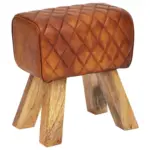 Möbelix Hocker Leder Braun Sitz Gepolstert H: 48 Cm Rechteckig