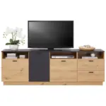 Möbelix Tv-element Tonale B: 200 Cm Artisan Eiche Dekor/grau