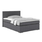 Möbelix Boxspringbett mit Topper 140x200 cm Nero, Grau