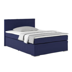 Boxspringbett Mit Topper 140x200cm Nero, Dunkelblau