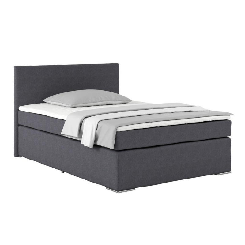 Boxspringbett Mit Topper 140x200cm Nero, Anthrazit