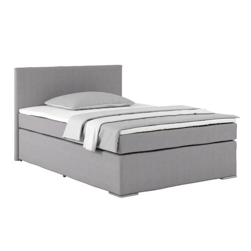 Boxspringbett Mit Topper 140x200cm Nero, Greige