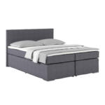 Möbelix Boxspringbett Mit Topper 160x200cm Nero, Dunkelgrau