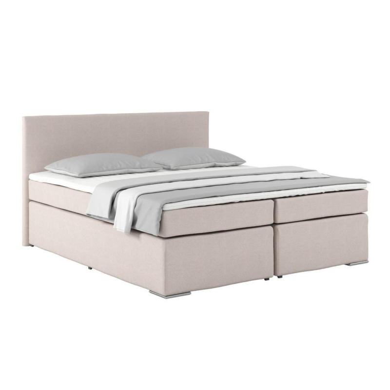 Boxspringbett Mit Topper 180x200cm Nero, Beige