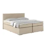 M&ouml;belix Boxspringbett Mit Topper Ca.180x200cm Nero, Creme