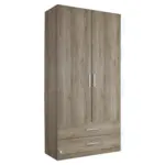 Möbelix Drehtürenschrank Mit Laden 91cm Albero, Eiche Dekor