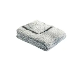 Kuscheldecke Wei&szlig;/Grau 150x200 cm