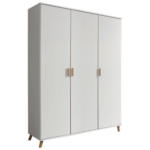 Möbelix Drehtürenschrank 137cm Falun, Weiß