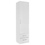 Möbelix Drehtürenschrank mit Laden 47cm Albero, Weiß