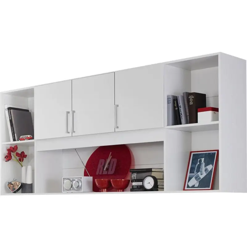 Regal mit Schrankteilen Albero B 212 cm, Weiß Dekor