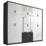 Möbelix Drehtürenschrank Mit Spiegel + Laden 275cm Hildesheim, Weiß