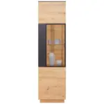 Möbelix Vitrine Tonale B: 56 Cm, Eiche Dekor/grau
