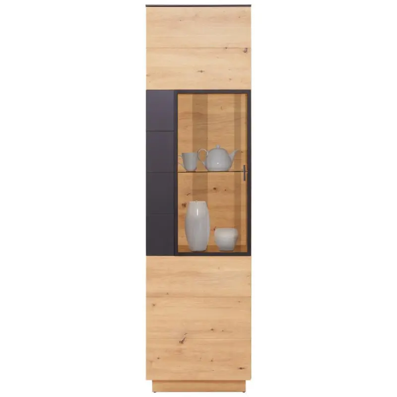 Vitrine Tonale B: 56 Cm, Eiche Dekor/grau