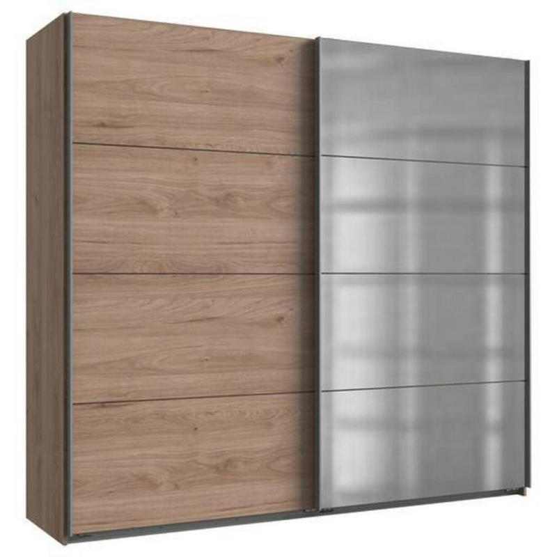 Schwebetürenschrank Mit Spiegel 225cm Ernie, Eiche Dekor