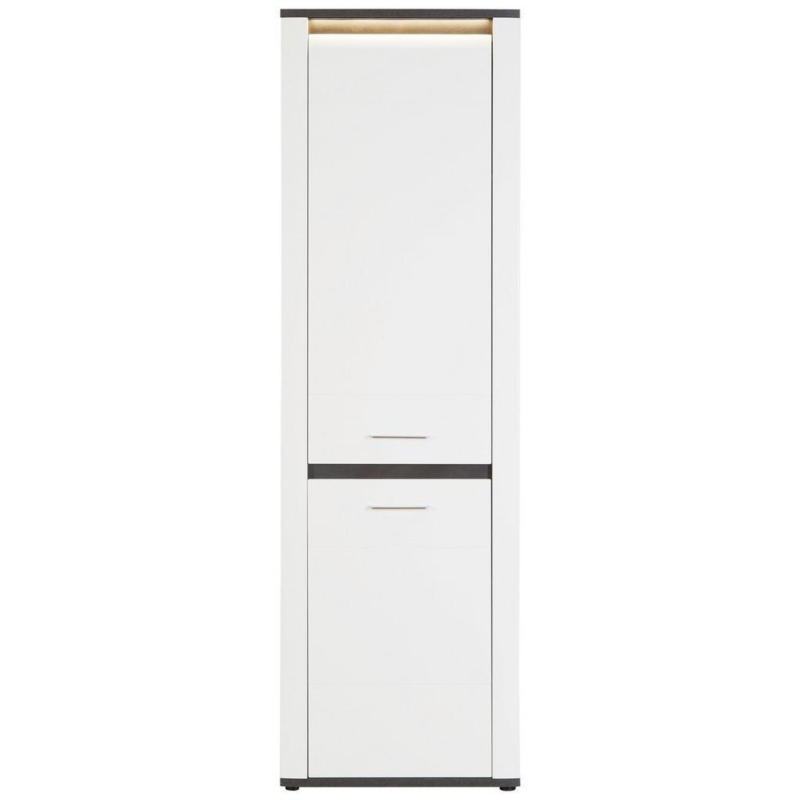 Mehrzweckschrank Alassio Weiß Bxh 61,7x200 Cm Inkl. Led