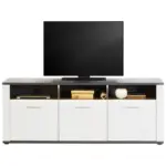 Möbelix Tv-element Alassio B: 156,3 Cm Weiß/graphitfarben