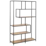 Möbelix Regal Seaford B 114cm, Schwarz/eiche Dekor