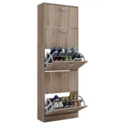 Schuhschrank Sipos Xl Eiche Dekor 5 Klappen B: 59 Cm