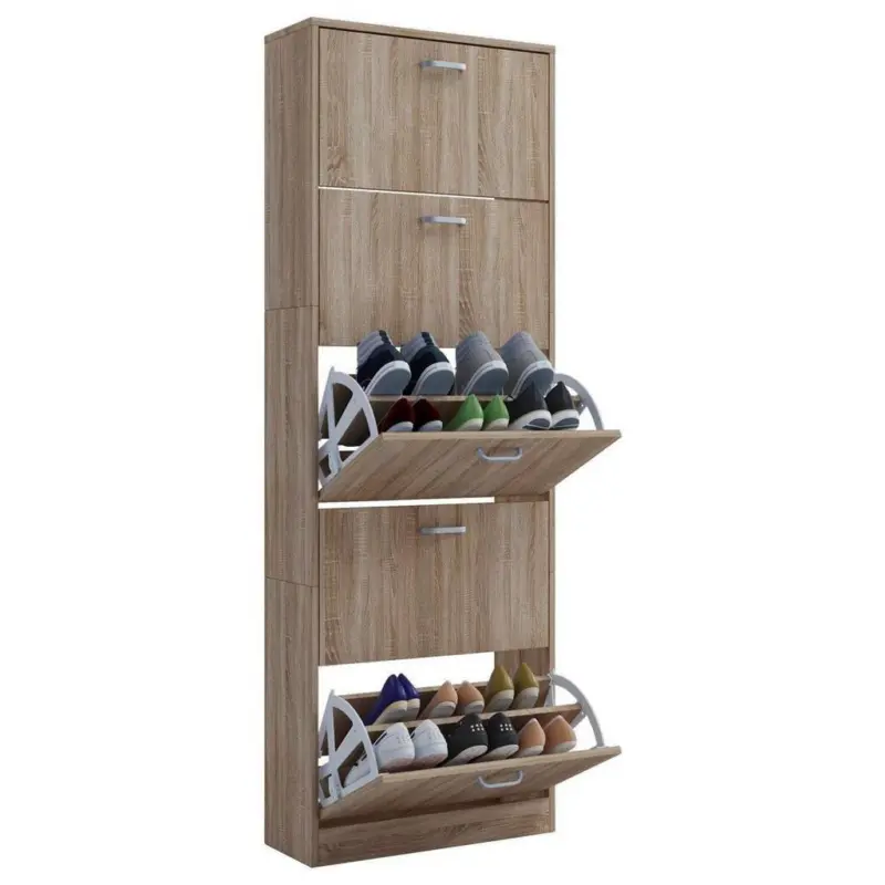 Schuhschrank Sipos Xl Eiche Dekor 5 Klappen B: 59 Cm