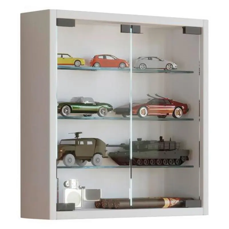 Hängevitrine Mandosa S B: 40cm Weiß Dekor Mit Glastüren
