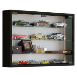 Hängevitrine Mandosa M B: 60cm Schwarz Mit Sicherheitsglas