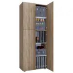 Möbelix Schuhschrank Lona Eiche Dekor 4-Türig Hoch B: 70 Cm