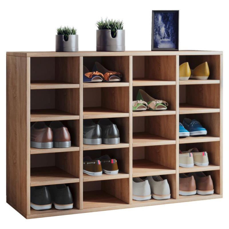 Schuhschrank Hinsol Eiche Dekor 16 Fächer B: 92 Cm
