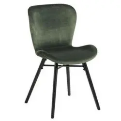 Polsterstuhl Batilda Dunkelgr&uuml;n Samt