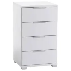 Nachtkästchen Weiß H: 79 Cm