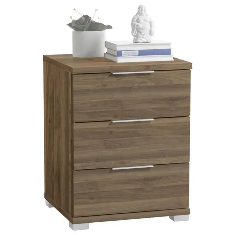 Nachtkästchen Nuss Dekor H: 61 cm