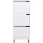 Möbelix Schuhschrank Mitra Weiß Dekor 3 Klappen B: 47 Cm