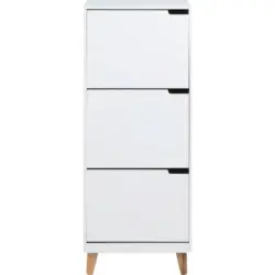 Schuhschrank Mitra Weiß Dekor 3 Klappen B: 47 Cm