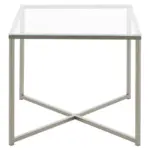 Möbelix Beistelltisch Mit Glasplatte Cross, Klar/chrom