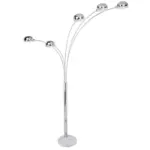 Möbelix Stehlampe Leona Chromfarben/Nickelfarben