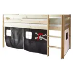 Möbelix Spielbett Malte Schwarz/weiß Kiefer Massiv 90 Cm Leiter