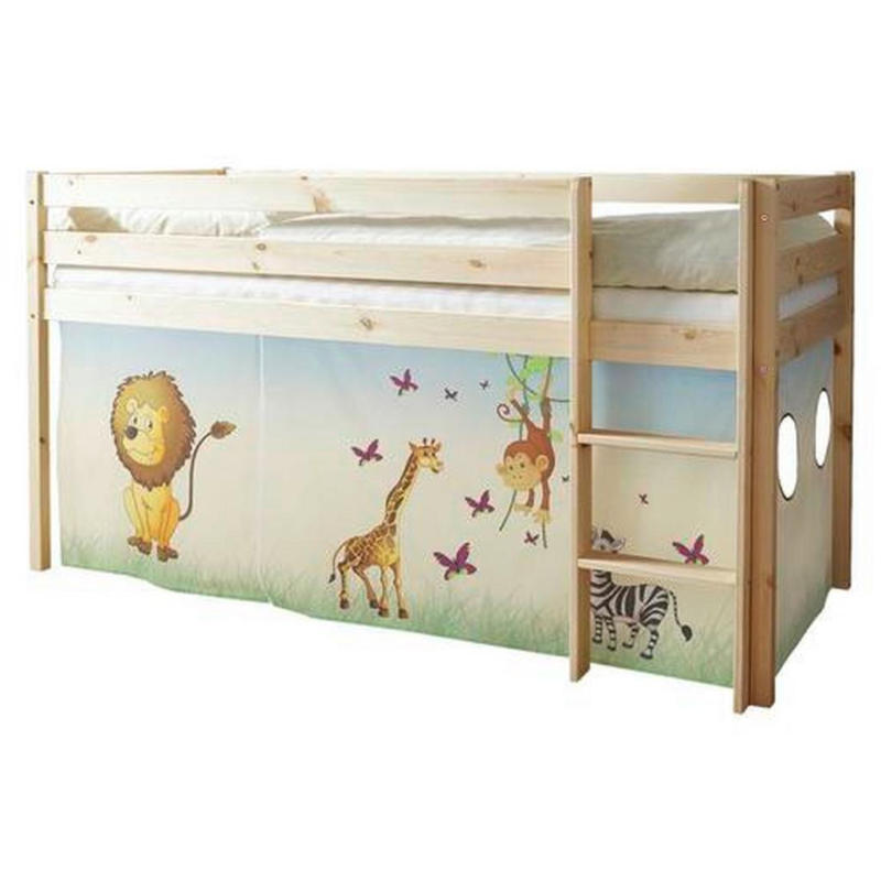 Spielbett Malte Multicolor Kiefer Massiv 90 Cm Leiter