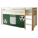 Möbelix Spielbett Malte Grün Kiefer Massiv 90 Cm Vorhang Leiter