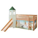 Möbelix Spielbett Kasper Multicolor Kiefer Massiv 90 cm Rutsche